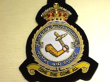253 Hyderabad Squadron RAF KC wire blazer badge - Click Image to Close